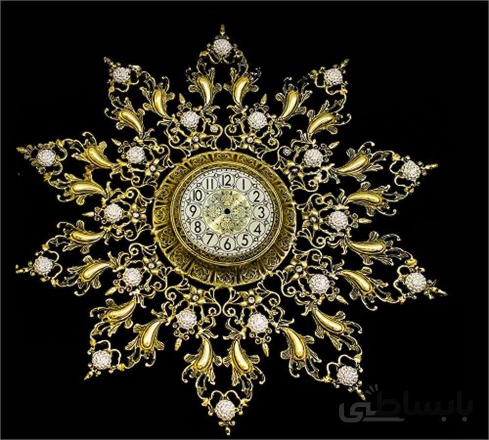 ساعت بادمجانی نگینی ا jeweled eggplant clock