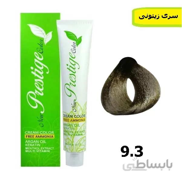 رنگ مو پرستیژ بدون آمونیاک سری زیتونی شماره 9.3