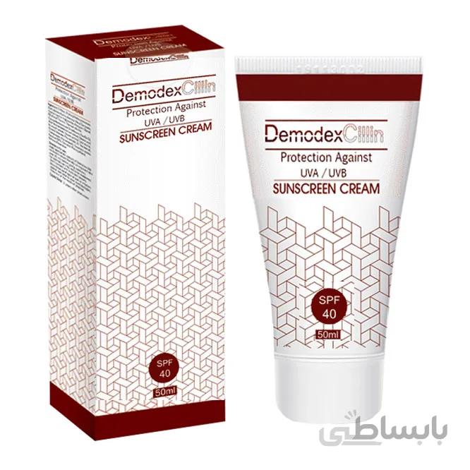 كرم ضد افتاب +SPF40 مناسب انواع پوست Protection Against دمودكسیلین 50 میلی لیتر