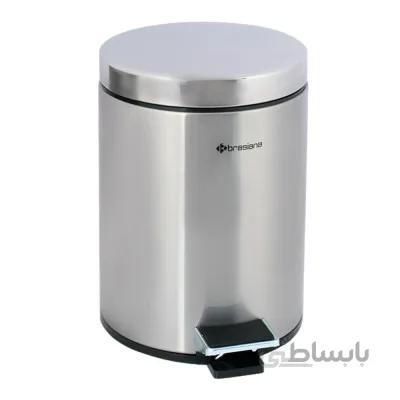 سطل پدالدار 5 لیتری Brasiana نقره ای