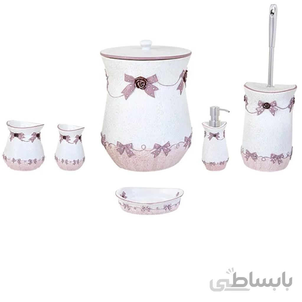 ست سرویس بهداشتی 6 پارچه کنتراست مدل 7182 ا طراحی زیبا و مدرن
