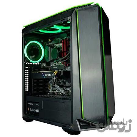 کامپیوتر بازی CUK Mantis (مایع خنک کننده Intel Core i9-9900K ، NVIDIA GeForce RTX 2080 Ti 11GB ، 32 GB RAM ، 1TB NVMe SSD 2TB، 750W Gold PSU، مادربرد Z390) بهترین رایانه رومیزی برج برای گیمرها