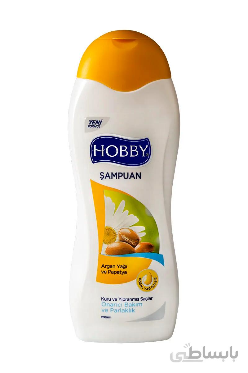 شامپوی موی هوبی مدل shampoo Argan Oil & Chamomile Flower hobby حجم ۶۰۰ میلی لیتر