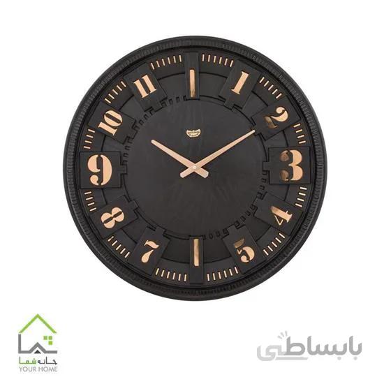 ساعت دیواری مشکی و طلایی