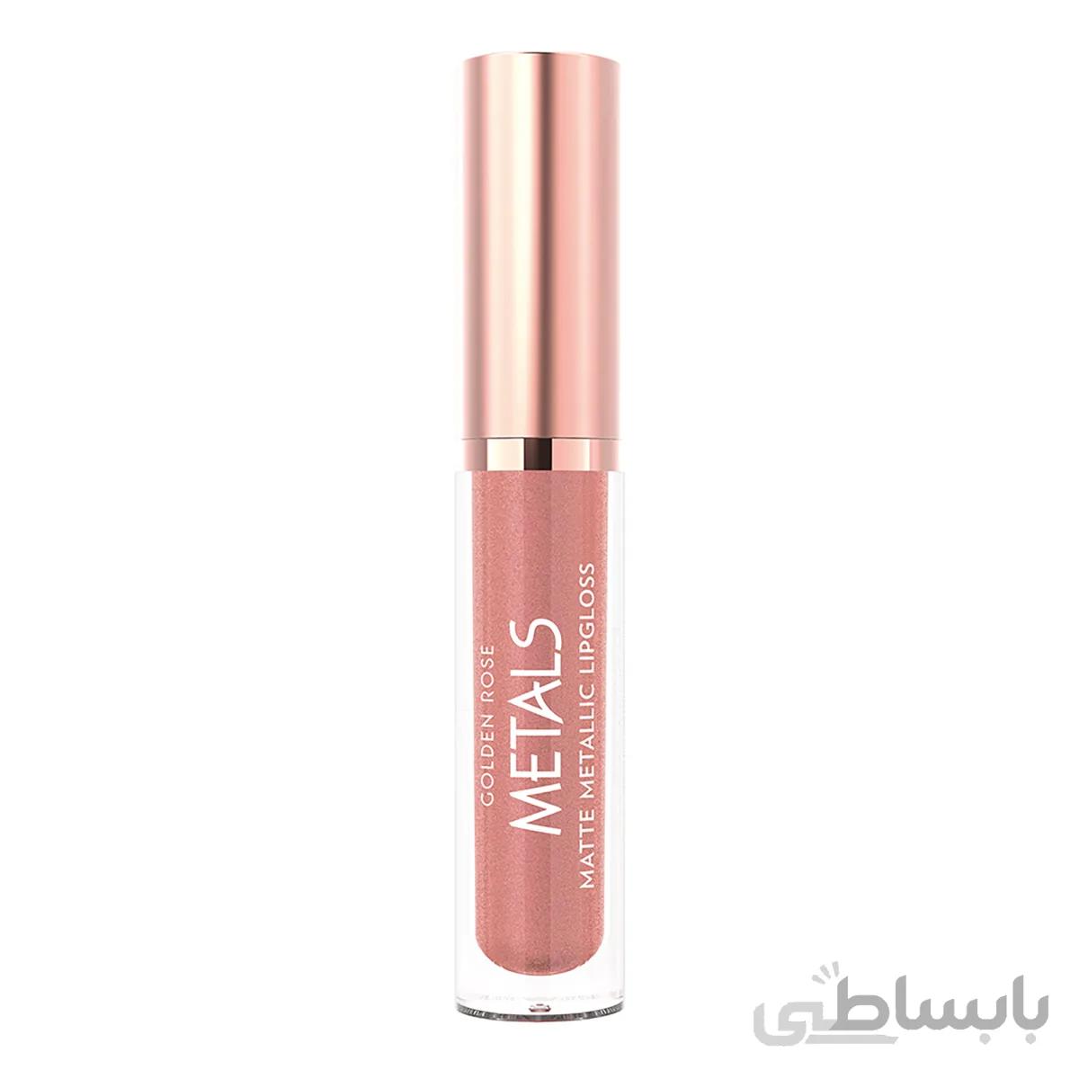 رژ لب مایع گلدن رز مدل Metals شماره 53 ا Golden Rose Metals Liquid Lipstick No. 53