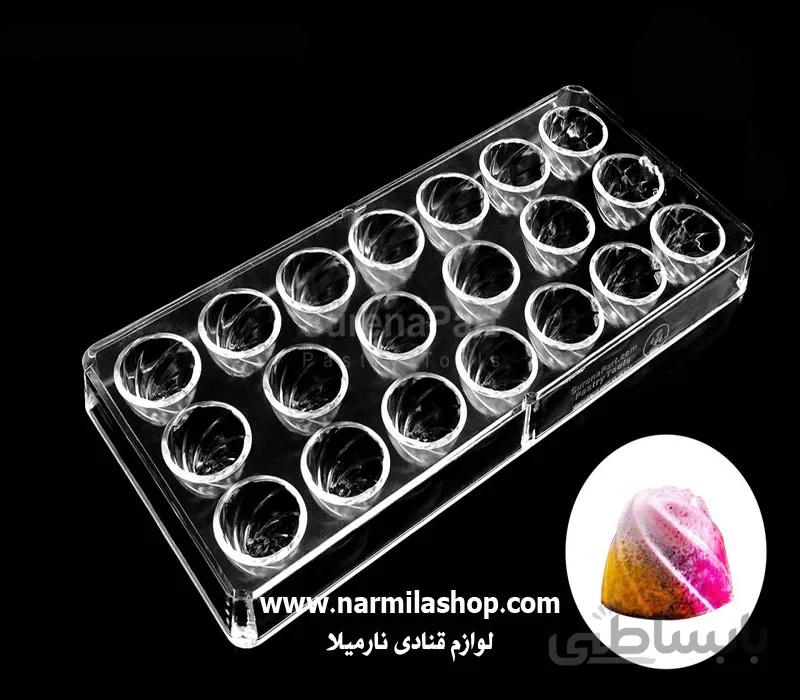 قالب شکلات پلی کربنات گل پیچ