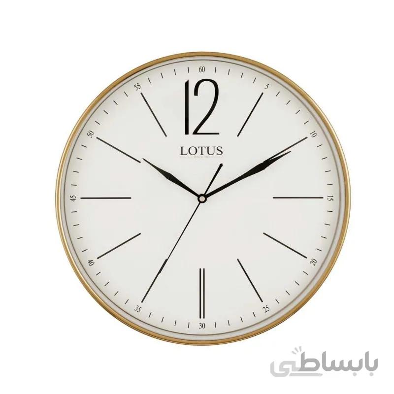ساعت دیواری فلزی لوتوس مدل 7712 طلایی