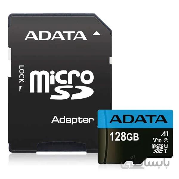 کارت حافظه microSDXC ای دیتا مدل Premier V10 A1 کلاس 10 استاندارد UHS-I سرعت 100MBps ظرفیت 128 گیگابایت