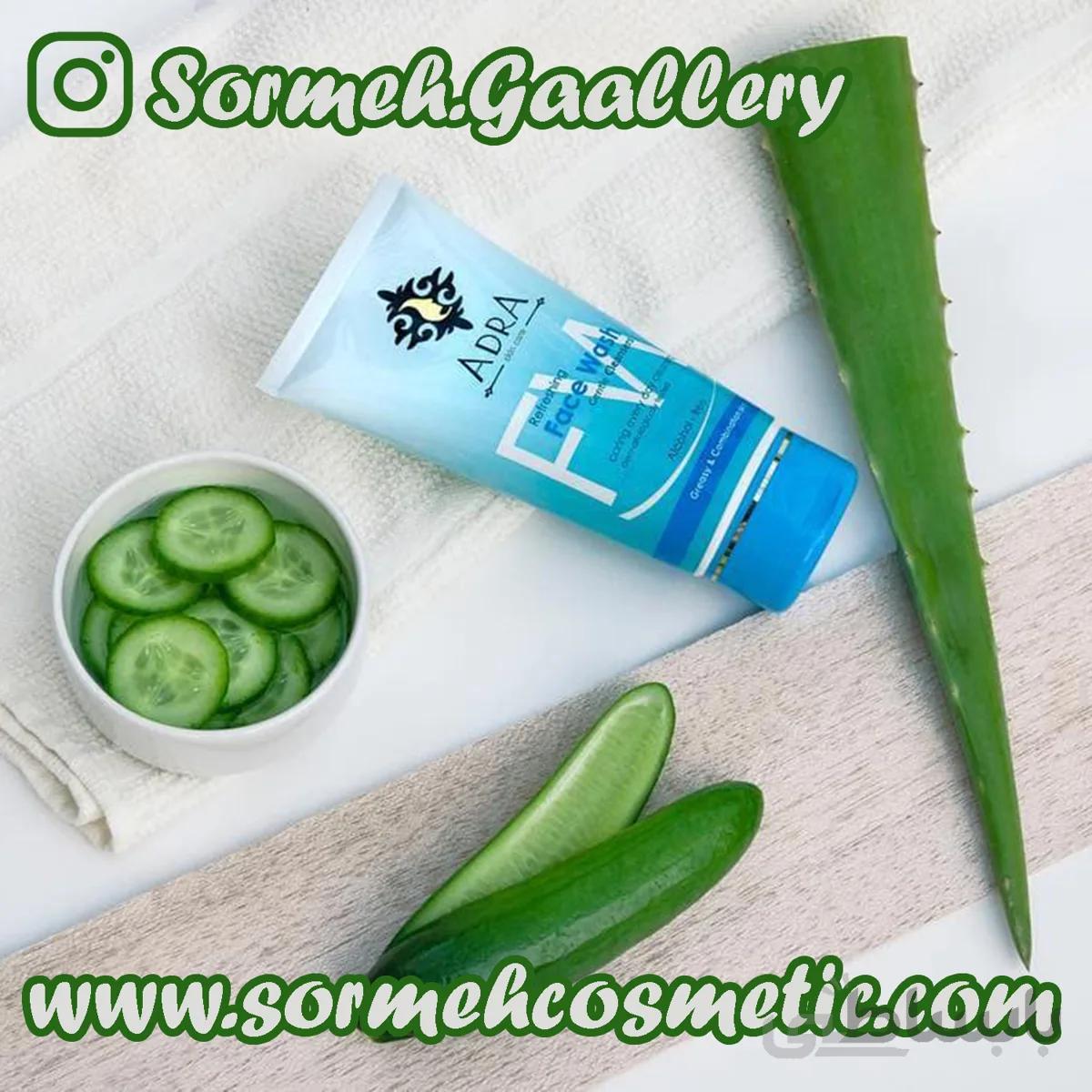 ژل شستشوی صورت پوست چرب و مختلط 150میل آدرا ا Adra Face Wash Gel For Greasy and Combination Skin 150ml کد 534680