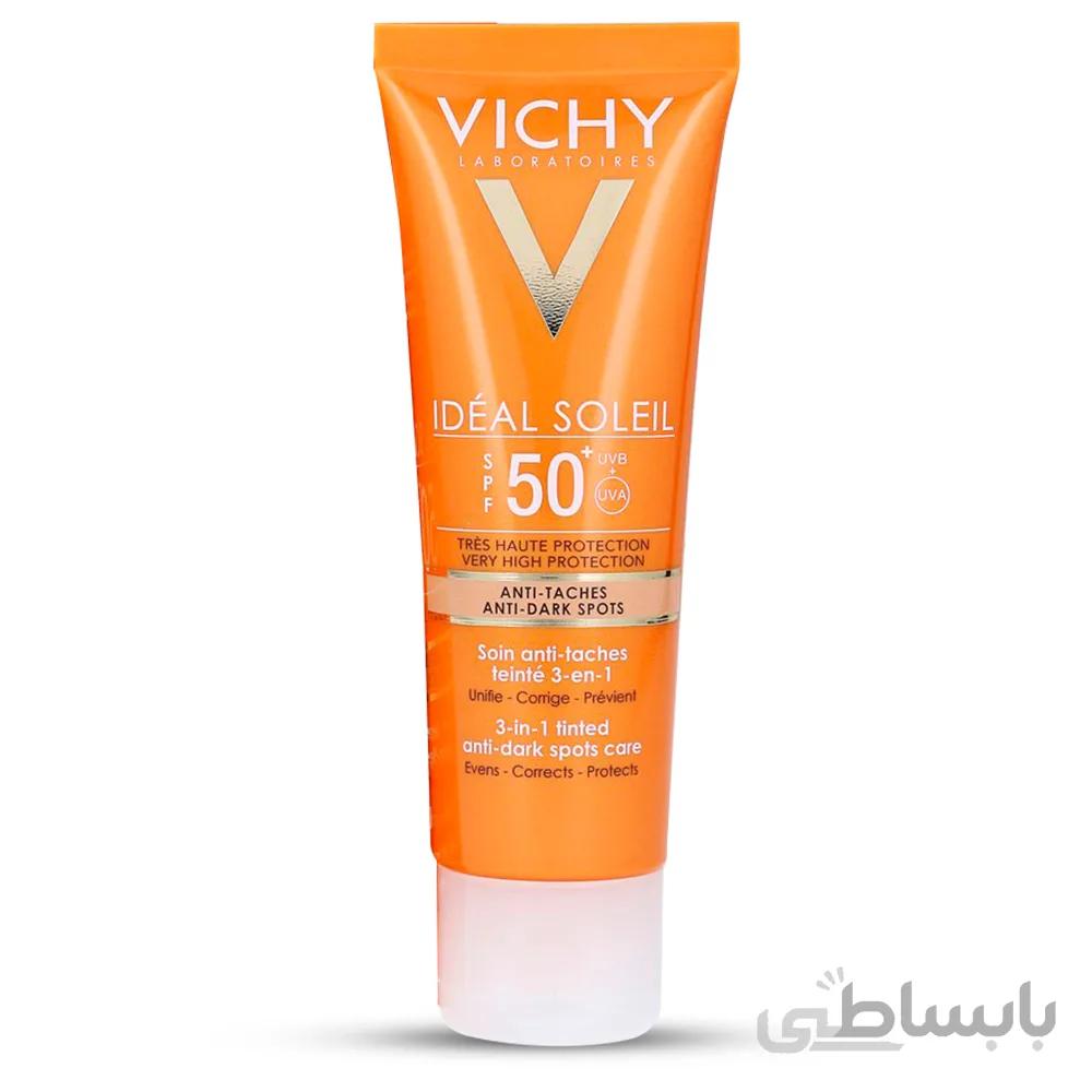 فلوئید ضد آفتاب ویشی سری Ideal Soleil مدل Dry Touch حجم 50 میلی لیتر