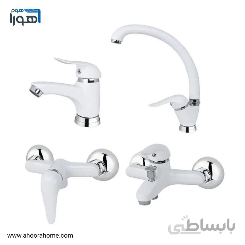 ست شیرآلات مدل راهو سفید کروم