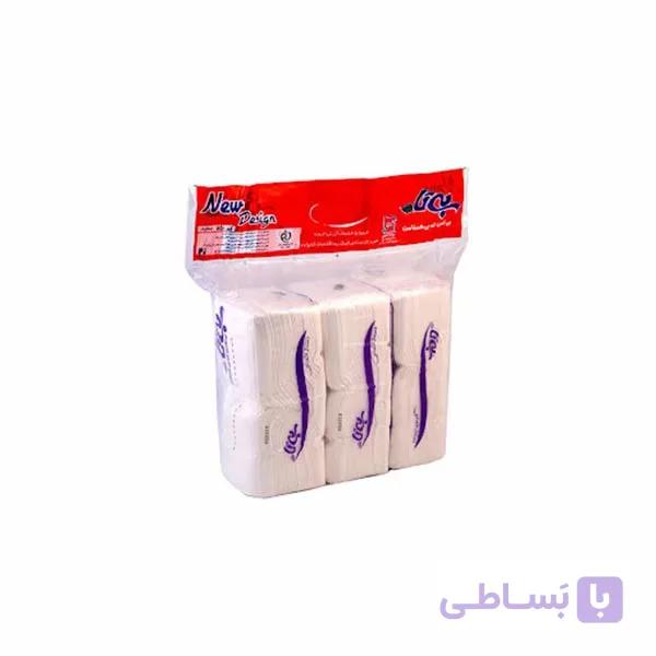 دستمال کاغذی فله طرح دار 750 گرمی بی تا در بسته 12 عددی ا bita napkin 750gr