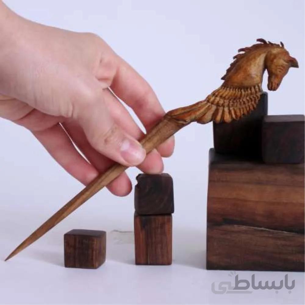 گیره مو دستساز طرح پگاسوس1 ا Handmade Pegasus Hair Clip 1