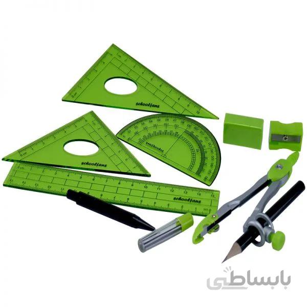 ست پرگار، نقاله، گونیا و… اسکول فنس ا School Fans Compass Set