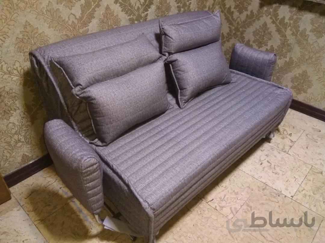 مبل تخت خواب شو مدل پرس - خردلی ا Sofabed,perans