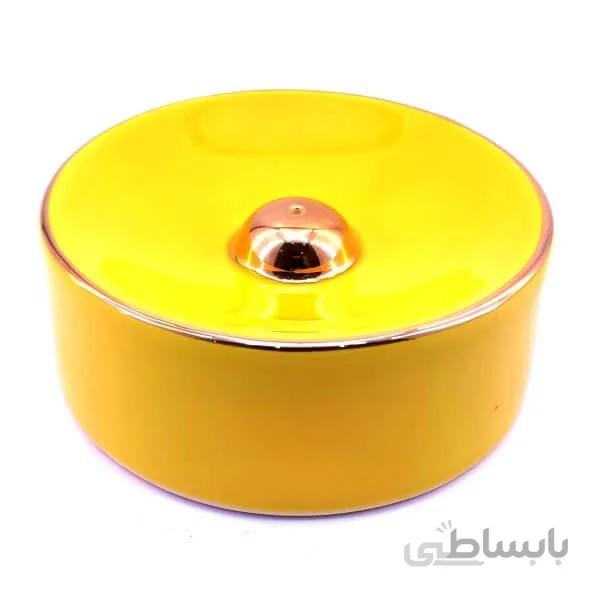 جاعودی سرامیکی لبه طلا زرد