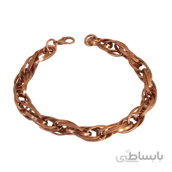 دستبند مسی زنجیری شیک مردانه و زنانه جدید طرح شنل کد JW230.1