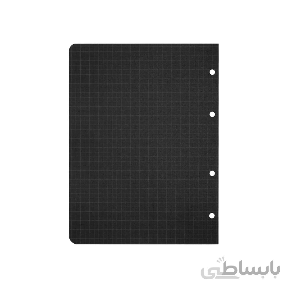 کاغذ کلاسور کوچک شطرنجی سیاه بسته 20 برگی