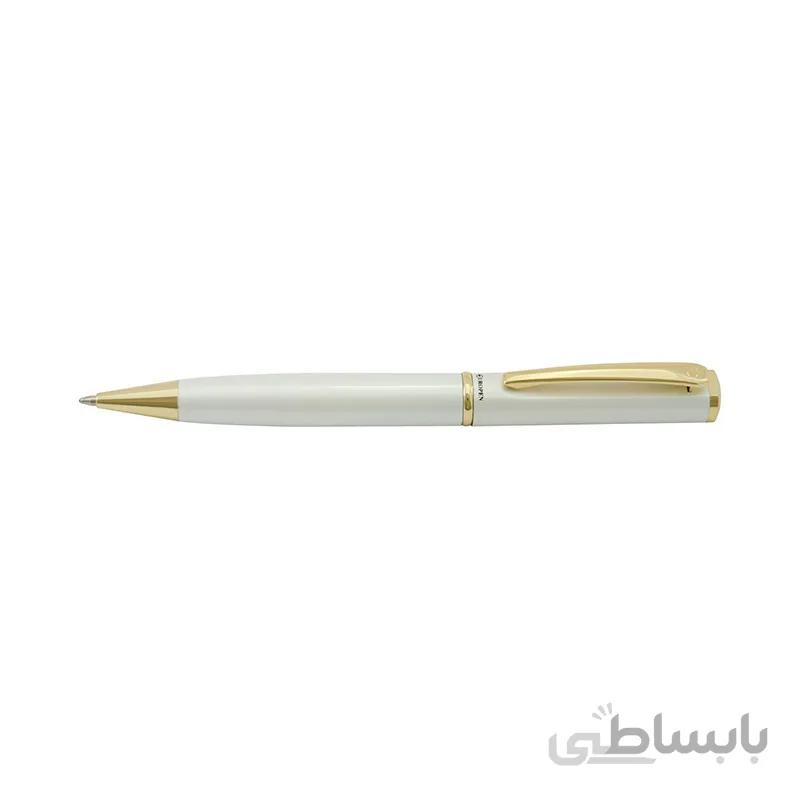 خودکار یوروپن CLASSIC سفید گیره زرد