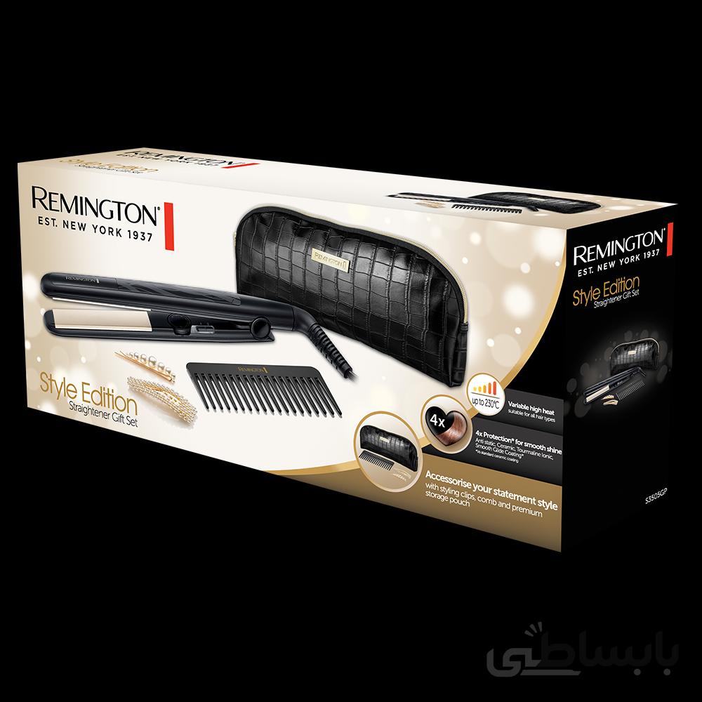 ست اتو موی سرامیکی رمینگتون Remington مدل Style Edition - S3505GP | صاف کننده مو ا Remington Ceramic Style Edition Hair Straightener Gift Set S3505GP