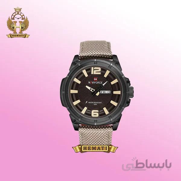 ساعت مردانه نیوی فورس Naviforce NF9066M (بند چرم کرم روشن)
