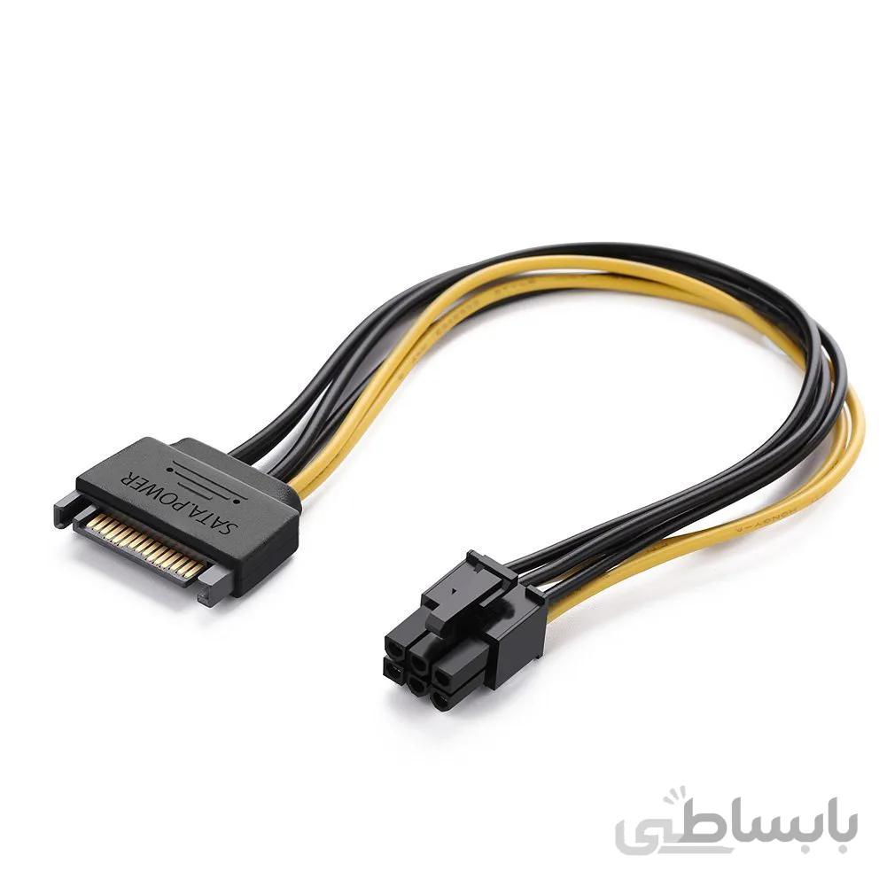 کابل تبدیل برق ساتا به 6 پین گرافیک (SATA TO 6PIN VGA)