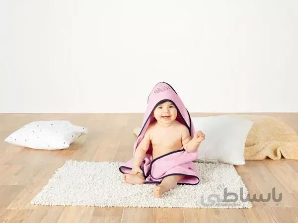 حوله نوزادی 75*75 برند Lupilu آلمان(صورتی)