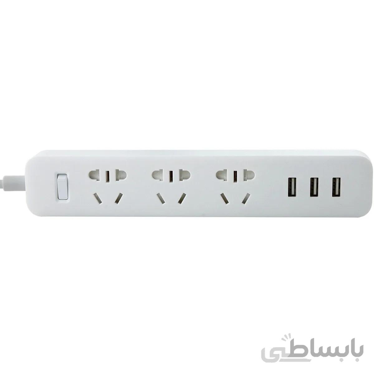 سه راهی و شارژر شیائومی مدل XMCXB01QM _ Power Strip 3 ا Xiaomi XMCXB01QM Power Strip 3 Sockets and 3 USB Ports