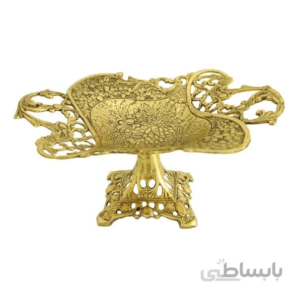شیرینی خوری برنزی طرح مربع کد ۱۰۳۲