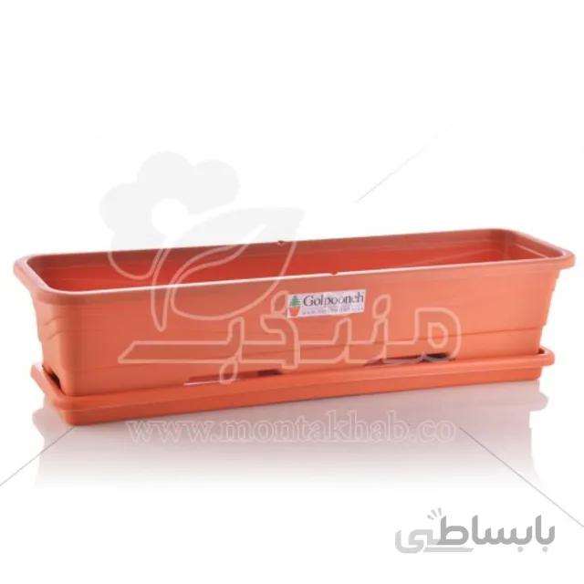 گلدان پلاستیکی بالکنی گلپونه مدل F-216