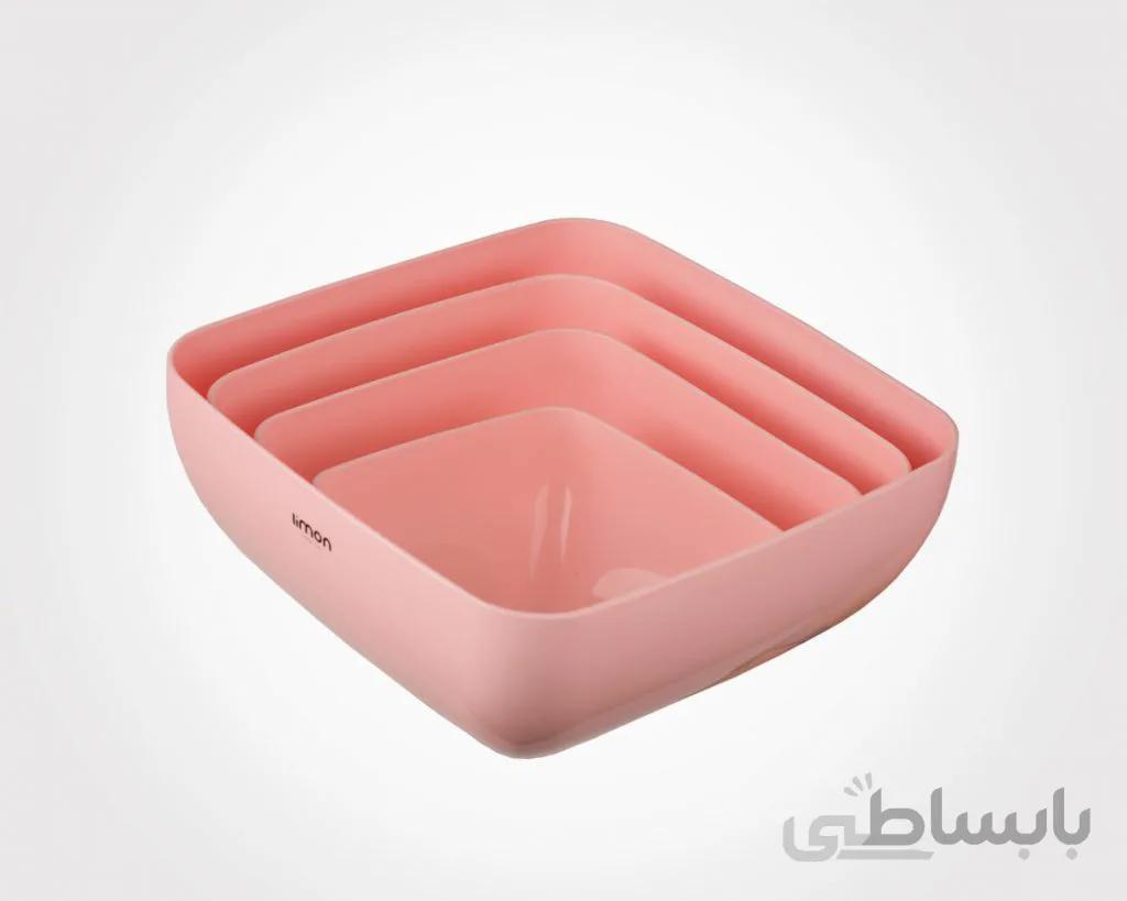 ست کاسه چهارگوش لیمون سفید