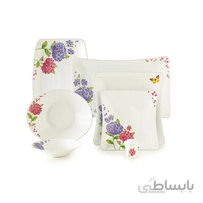 چینی زرین سرویس 6 نفره وینچی الیسه طرح روژ