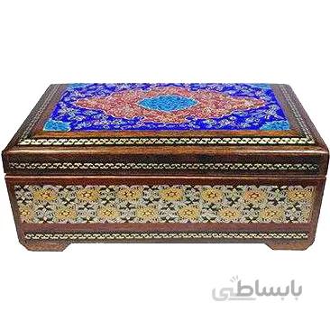 جعبه جواهرات خاتم کاری طول 11 سانتی متر کد LN-52