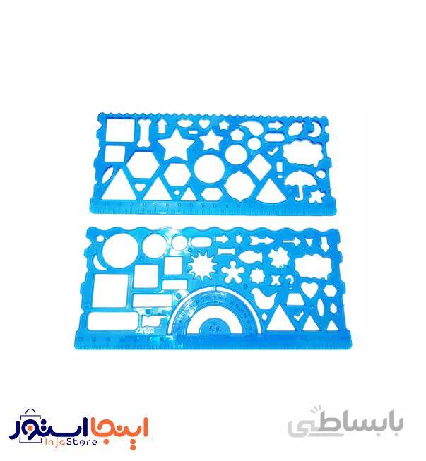 شابلون ژله ای هندسی آریا رنگ آبی