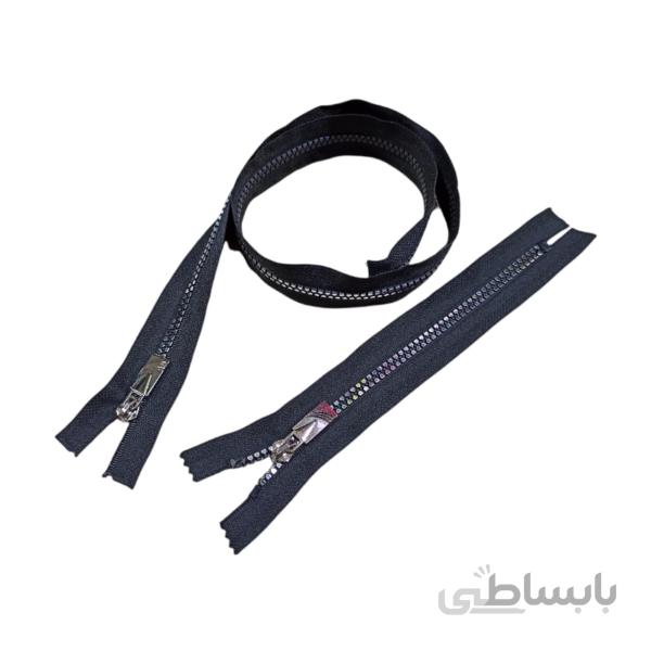 زیپ 70 و 20 سانتی تزئینی نقره ای کد 4033Z