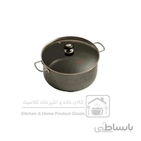 قابلمه درب پیرکس تفلون تابان سایز ۲۲