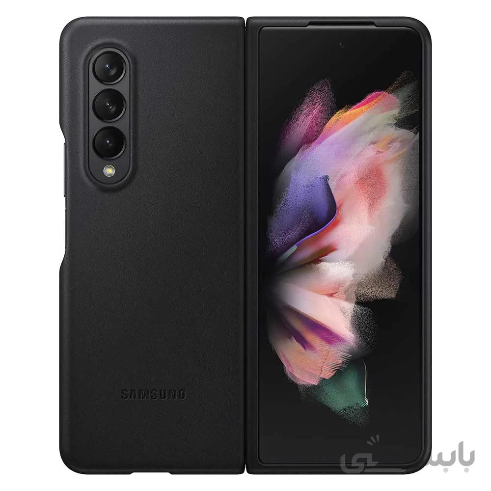 کاور چرمی اصلی سامسونگ Galaxy Z Fold3 Leather Flip Cover