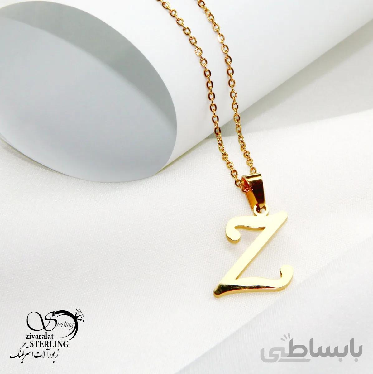 گردنبند استیل حرف Z