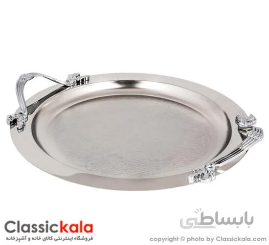 سینی سلینا استیل دسته برگ گرد کد ۹۲۳۳