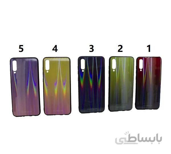 قاب A70S و کاور رنگی گوشی موبایل ای 70 سامسونگ گلکسی آ 70 محافظ قاب سامسونگ A70S مدل لیزری گوشی Tempered Glass Laser Case Samsung SM-A705FN/DS Galaxy A70