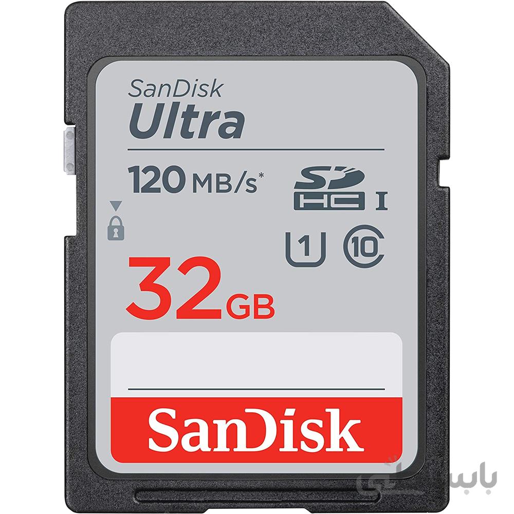 کارت حافظه سندیسک Sandisk SD 32GB 120MB/S Ultra SDHC UHS-