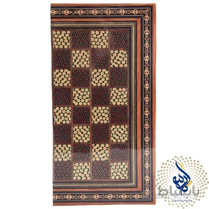 صفحه شطرنج و تخته نرد خاتم کاری طول 40 سانتی متر کد TNK-26