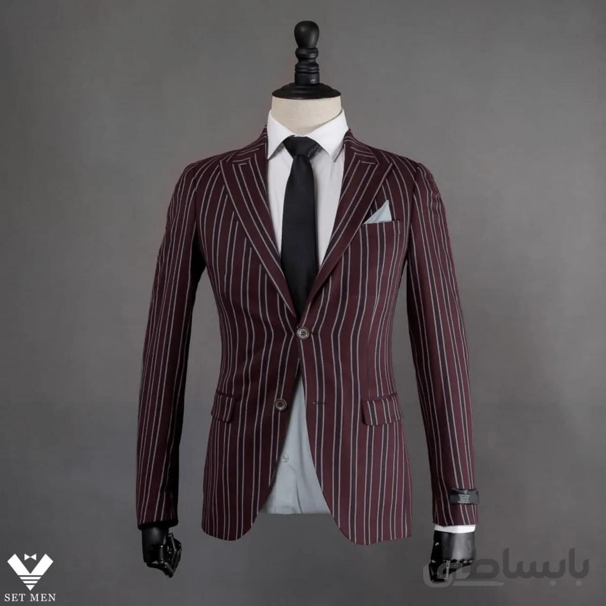 کت تک 1دکمه راه راه co125