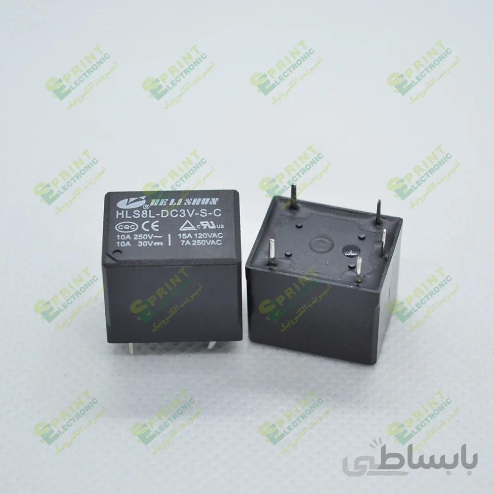 رله 3 ولت پایه میلون 5 پایه 10 آمپر HLS8L-DC3V-S-C