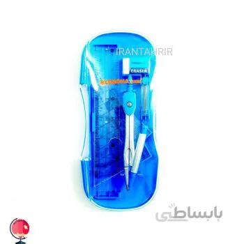 ست پرگار و خط کش 8 تکه کرونا کد 616 آبی