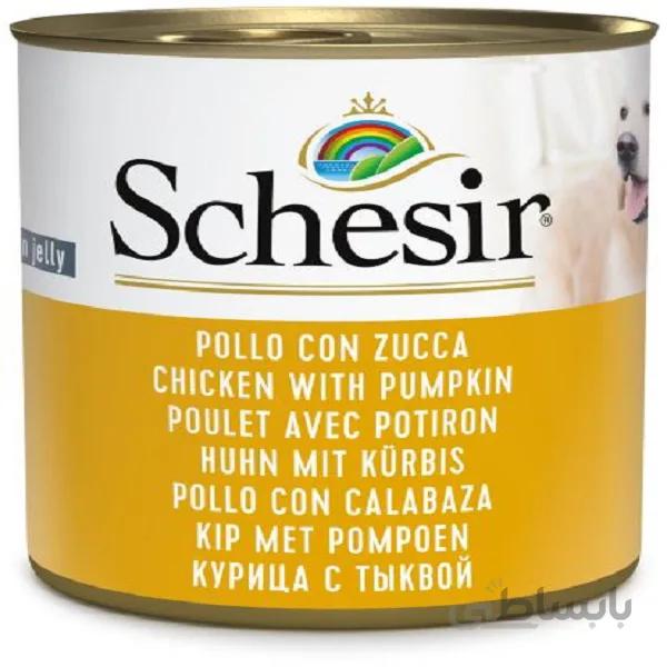 کنسرو سگ شسیر با طعم مرغ و کدو تنبل وزن 285 گرمی