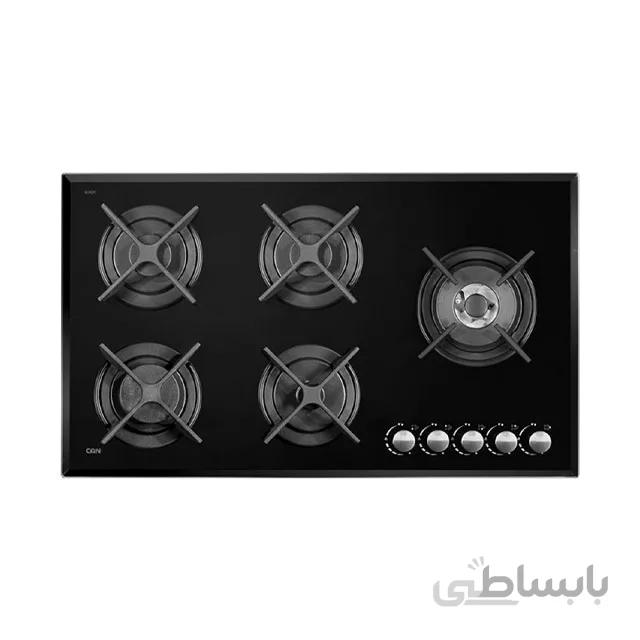 اجاق گاز ۵ شعله شیشهای کن مدل ۵۱۱GW ا Can Gas Hob model 511GW