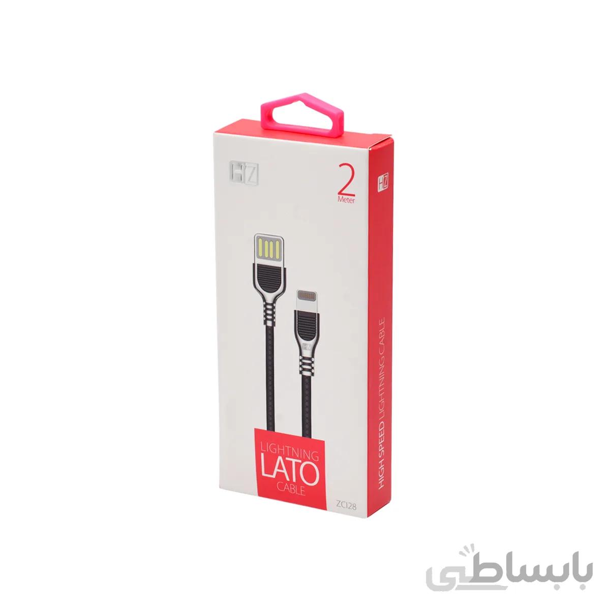 کابل لایتنینگ هوشمند شارژ سریع مواد PVC 2M مدل ZCI28