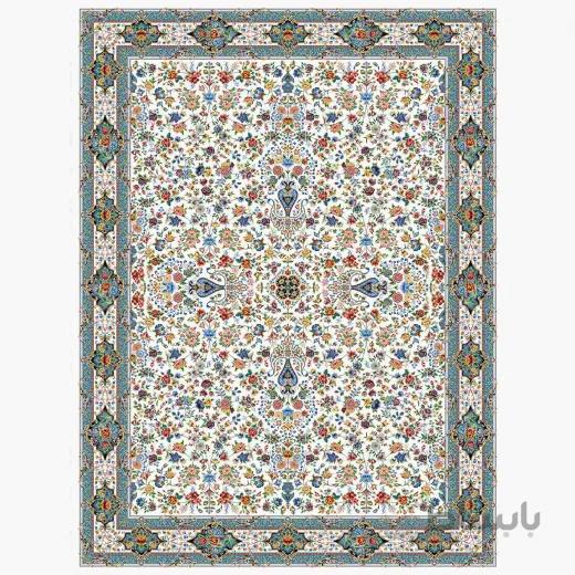 فرش ماشینی زاگرس طرح کیمیا سعادت زمینه کرم