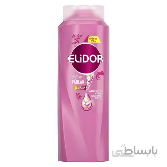 شامپو استحکام بخش و براق کننده 2 در 1 الیدور Elidor حجم 650 میل